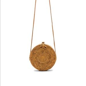 Ellen & James Straw Circle Shoulder Bag